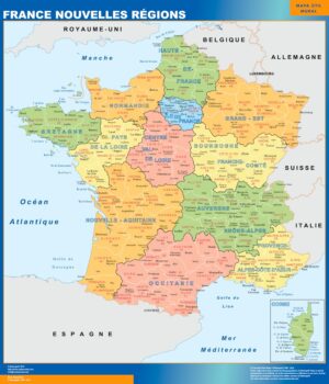 Carte France Nouvelles Regions geante