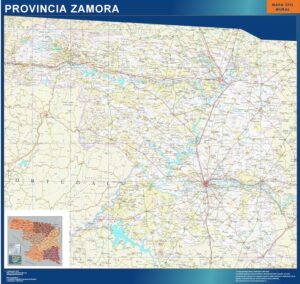 Carte province Zamora plastifiée